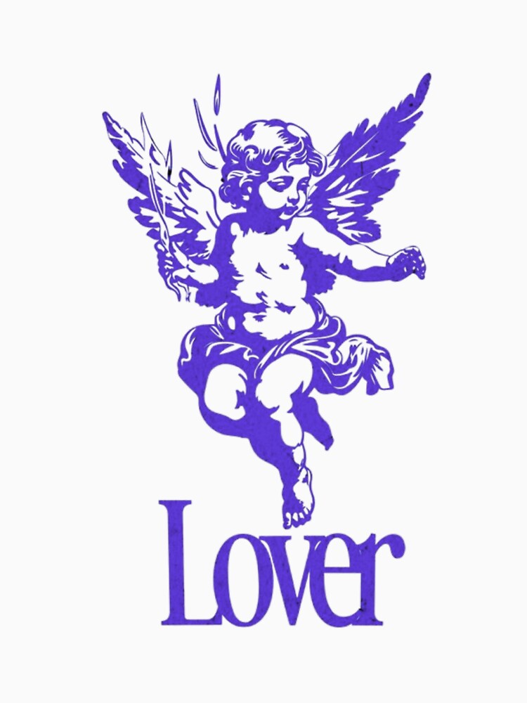 Purple Cupid Love T-Shirt | Vintage Angel Graphic Tee | Romantic Aesthetic Design by thebunnycove