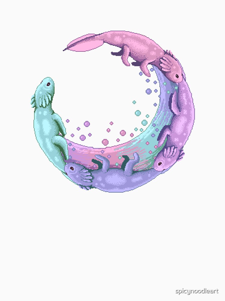 Tiny Axolotl Pixel Art by spicynoodleart