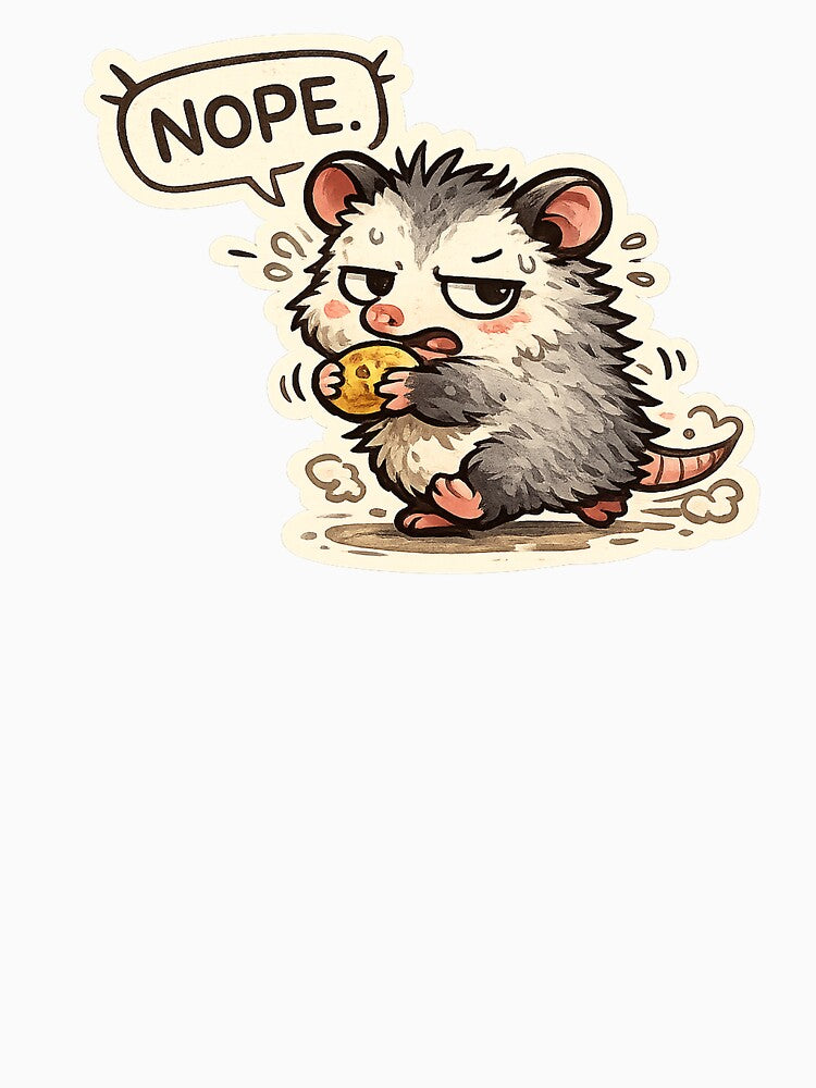 “Nope.” Possum Kawaii Sticker by EastEndTownie
