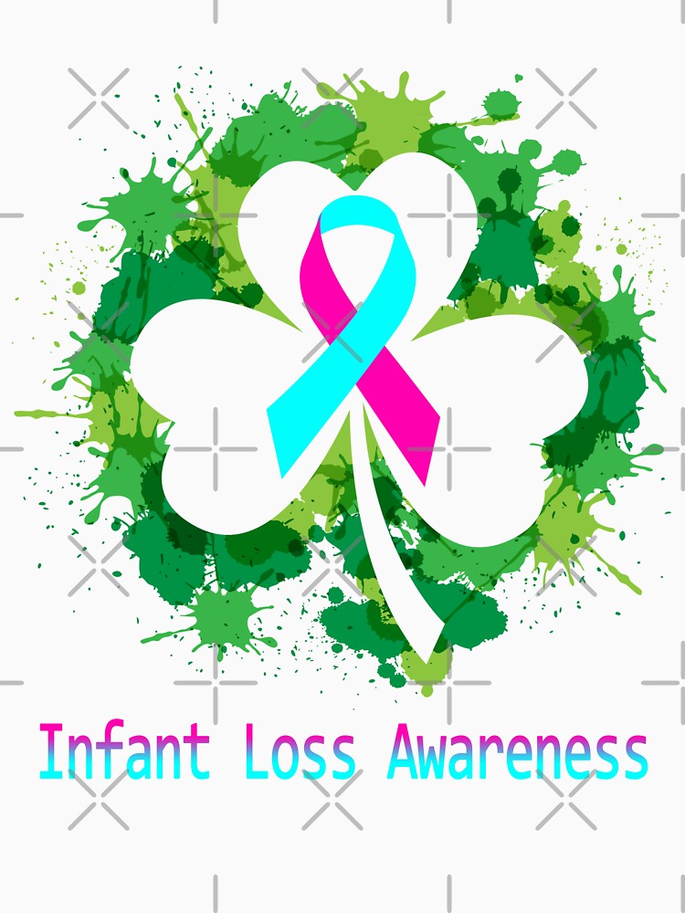 Infant Loss Awareness Clover Ribbon Happy Patricks Day Support Infant Loss Warrior Gifts by Tammyilaria