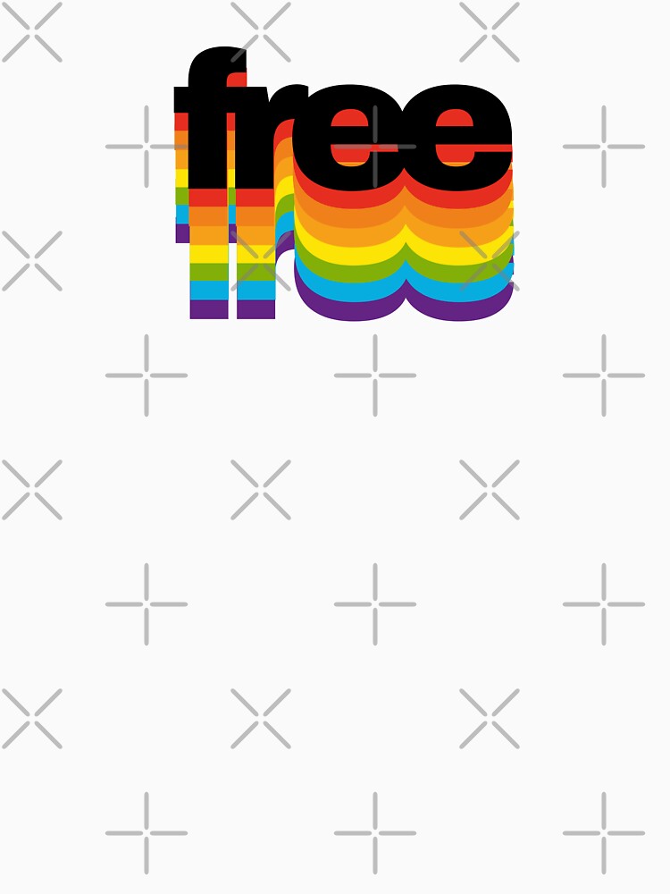 Pride Rainbow Free Expression Sticker Small by he-art-beats