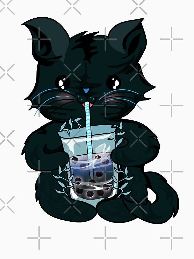 cat boba tea by Bossin