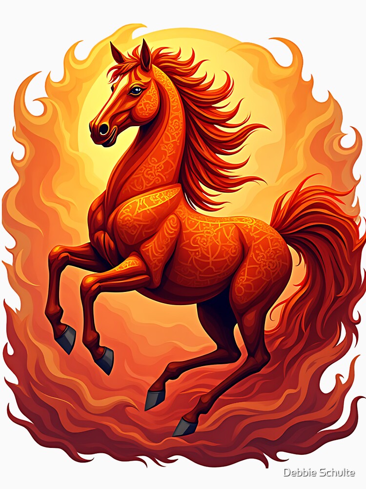 Year of the Fire Horse - Red Horse by Debbie Schulte
