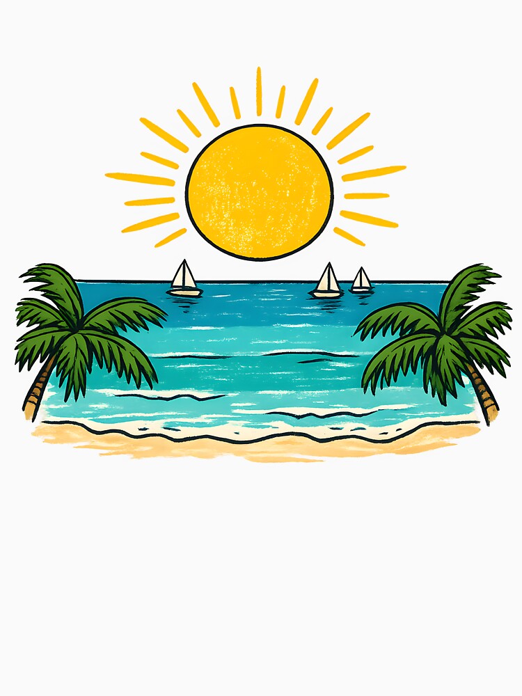 Summer Vacation Beach Sun Tropical by Byte-shirt