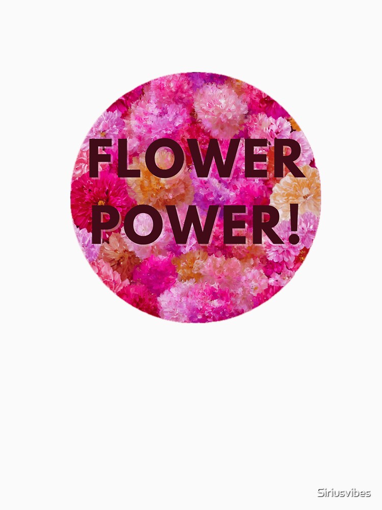 Retro Flower Power Vibrant Floral Typography Pattern by Siriusvibes