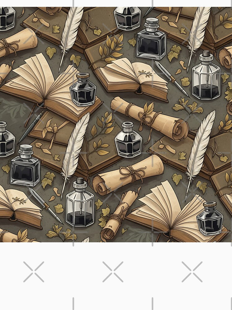 Dark Academia Literary Seamless Pattern by StickyGuys