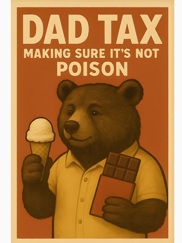 Dad Tax - Retro Vintage Bear by VVoodpecker Design