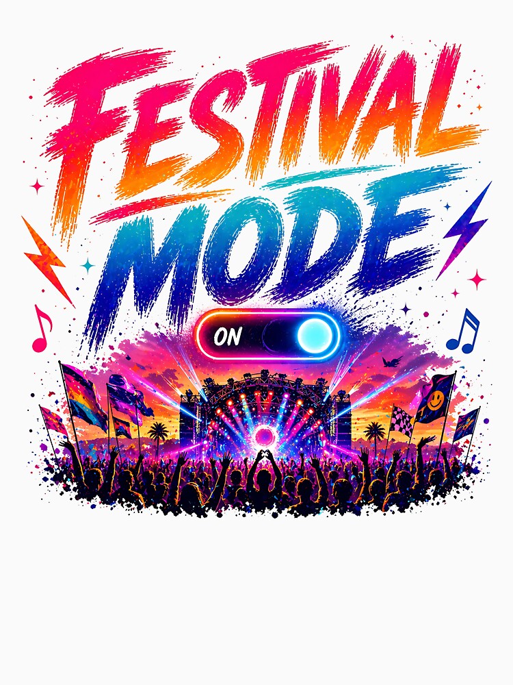 Festival Mode ON – Neon Rave Festival Typography Design by Digital Culture Studio