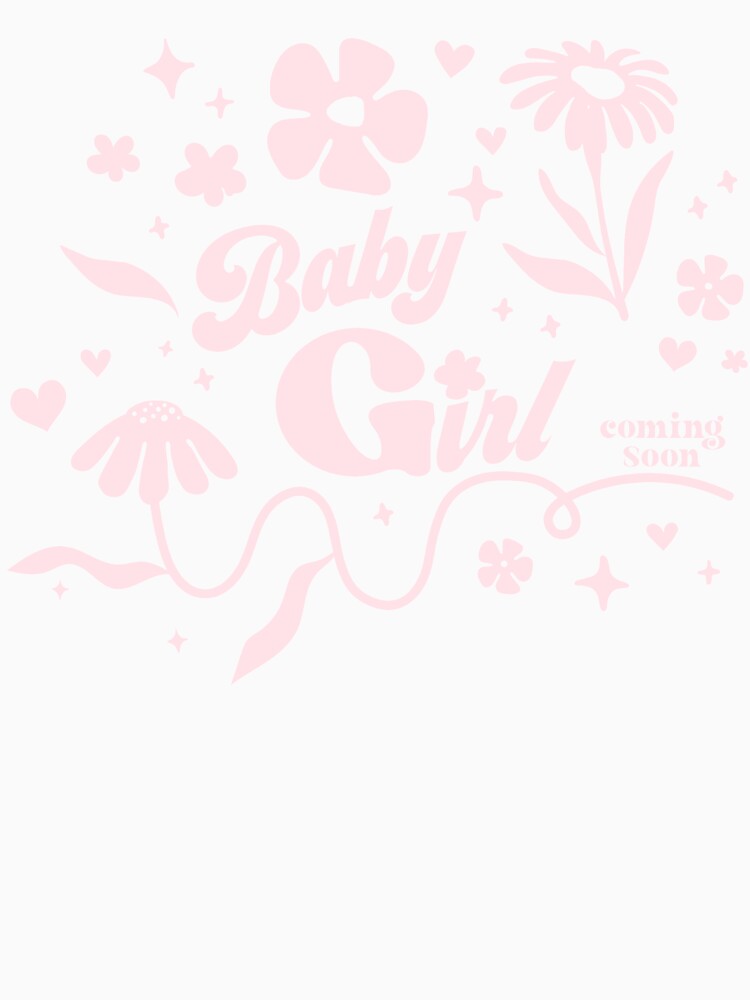 Pink Baby Girl Coming Soon - Flower Power by AshTreeCrtvCo