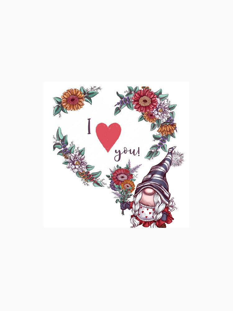 Sweet Romantic Gnome saying I Love You by WildingClan
