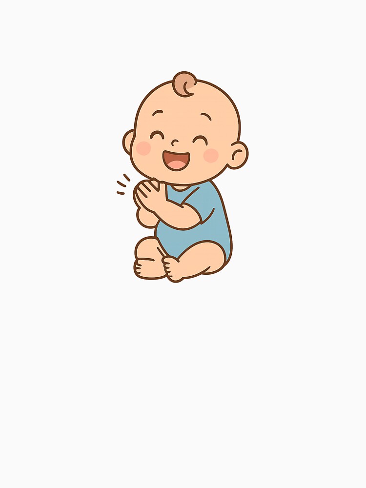 Happy Clapping Baby – Cute Cartoon Design by luckyyouth