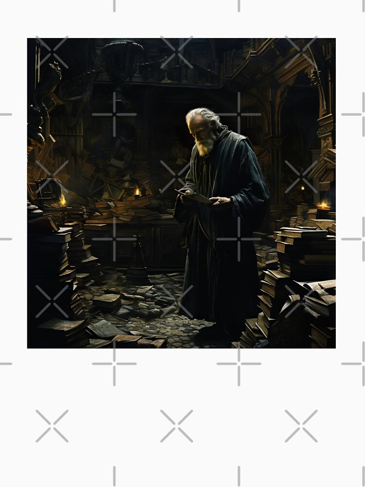 Dark Scholar Mystical Library by Amr Siam