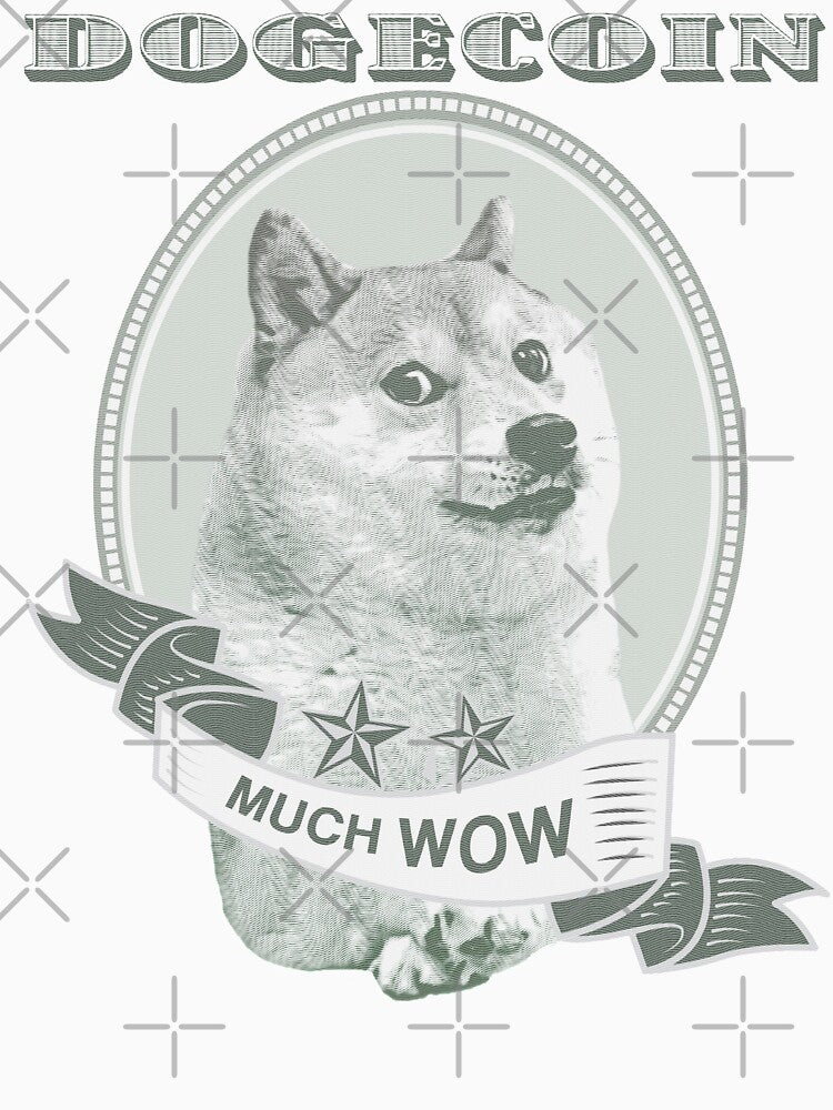 Dogecoin Much Wow Funny Doge Meme Dollar Style Money Graphic by wdyoungblood