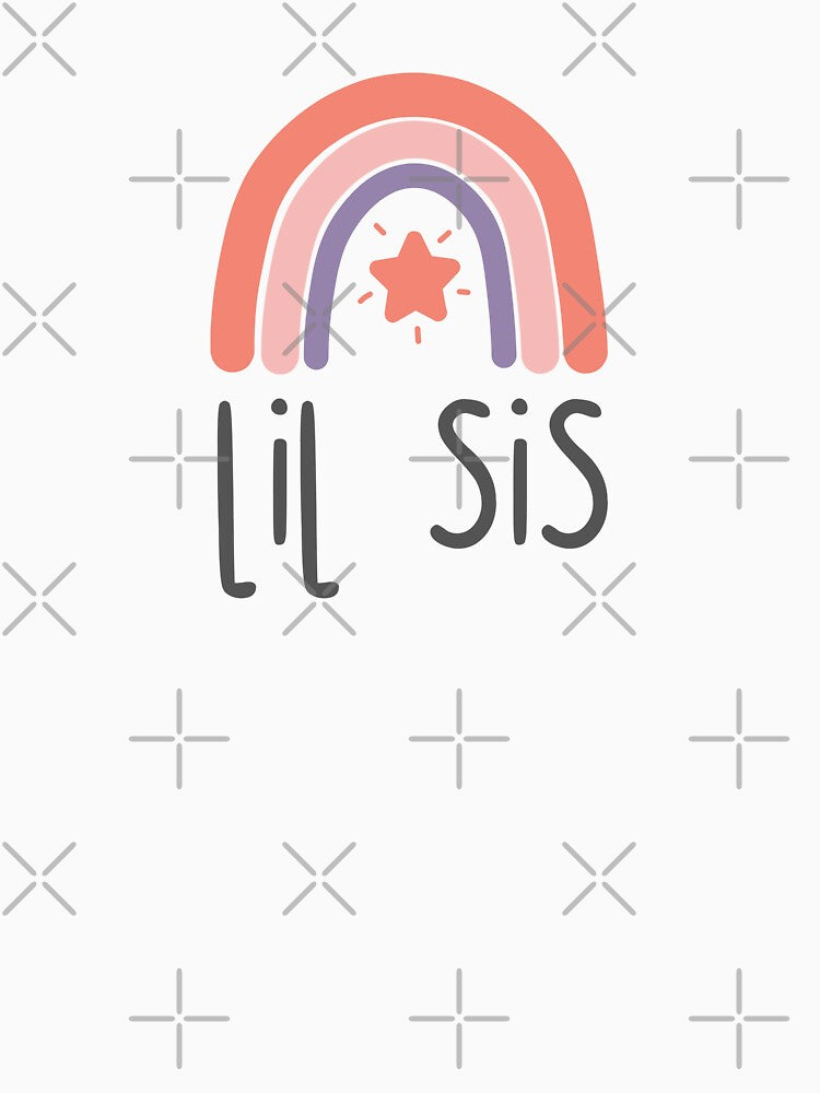 Lil Sis - Cute Rainbow - Gift For Your Little Sister by patternjp