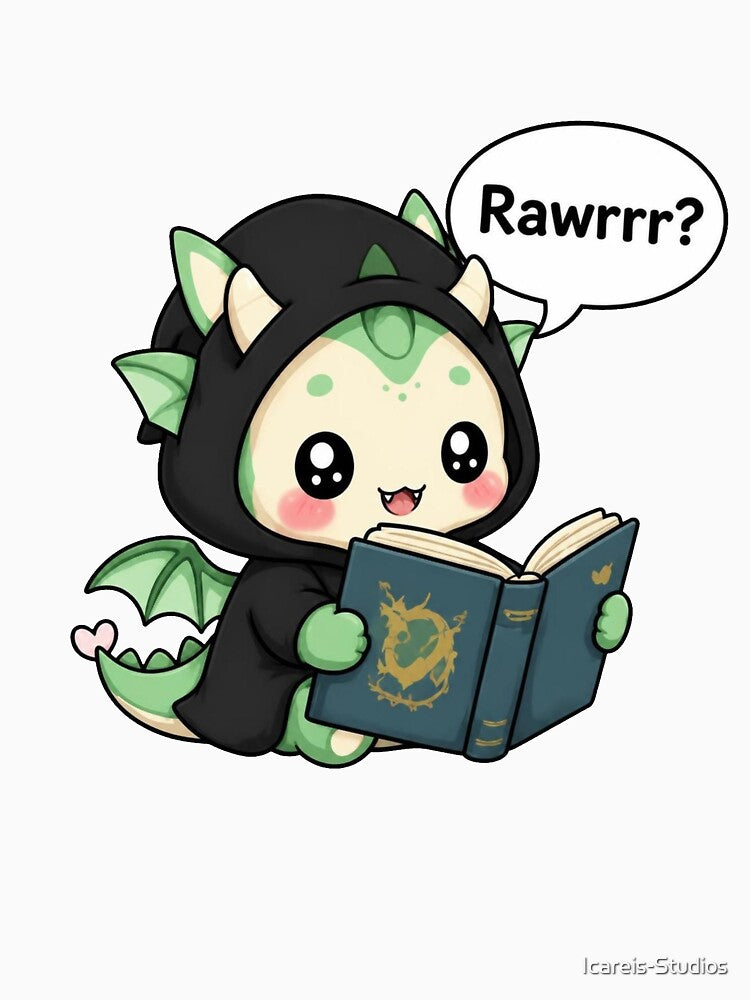 Tiny Dragon Reading by Icareis-Studios