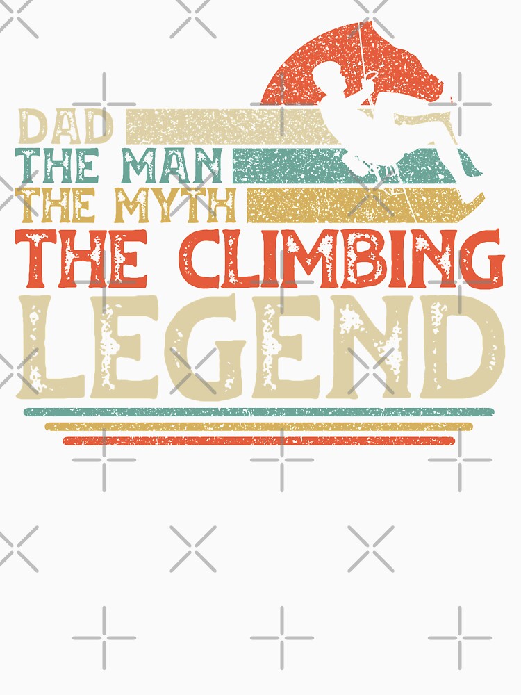 Climbing Dad, Vintage Rock Climbing Dad by DreamColor