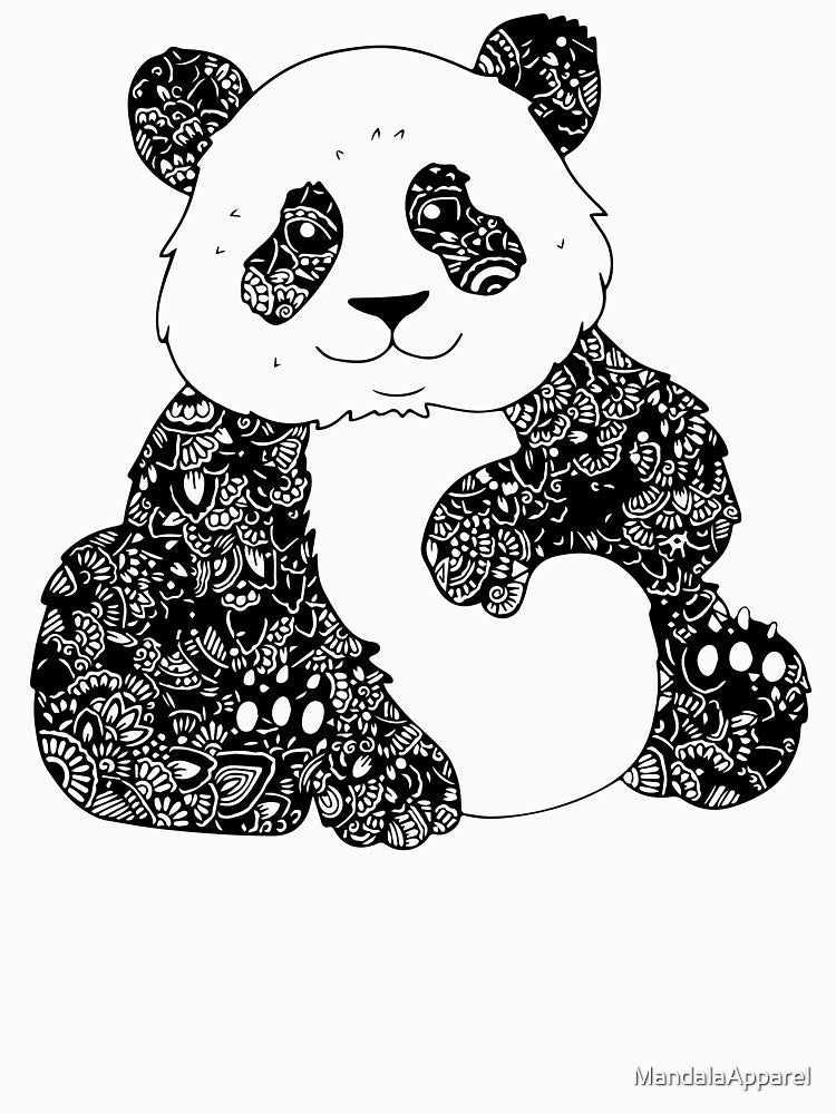 Cute Panda Mandala Doodles by MandalaApparel