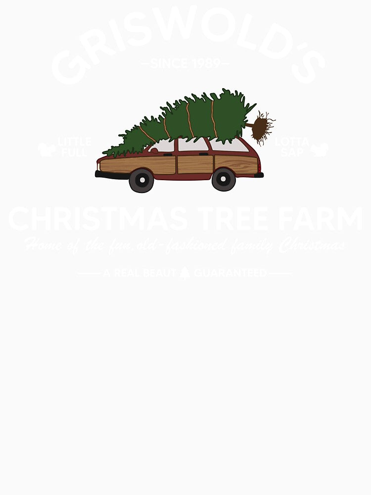 Red Vintage Farm Fresh Trees Christmas Vacation by happyholidayfan