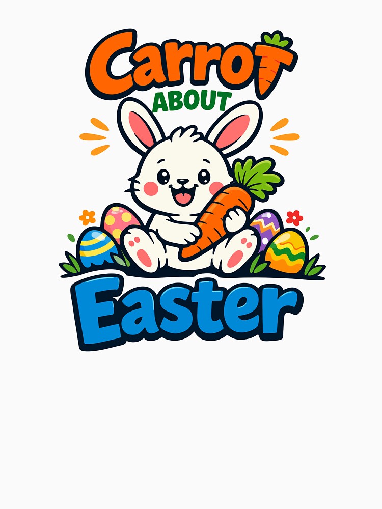 Carrot About Easter Bunny Cute Retro Design by Mikoff04-arts