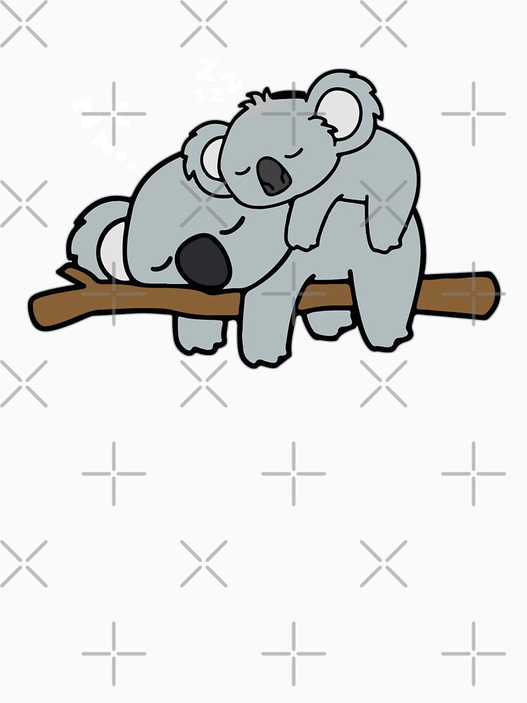 Cute Lazy Baby Koala with Koala Mama Bear Family by cxytees
