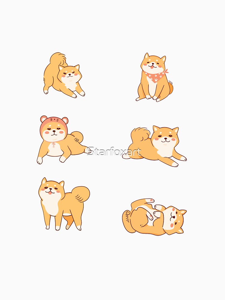 Shiba inu pack cute kawaii set by Starfoxart