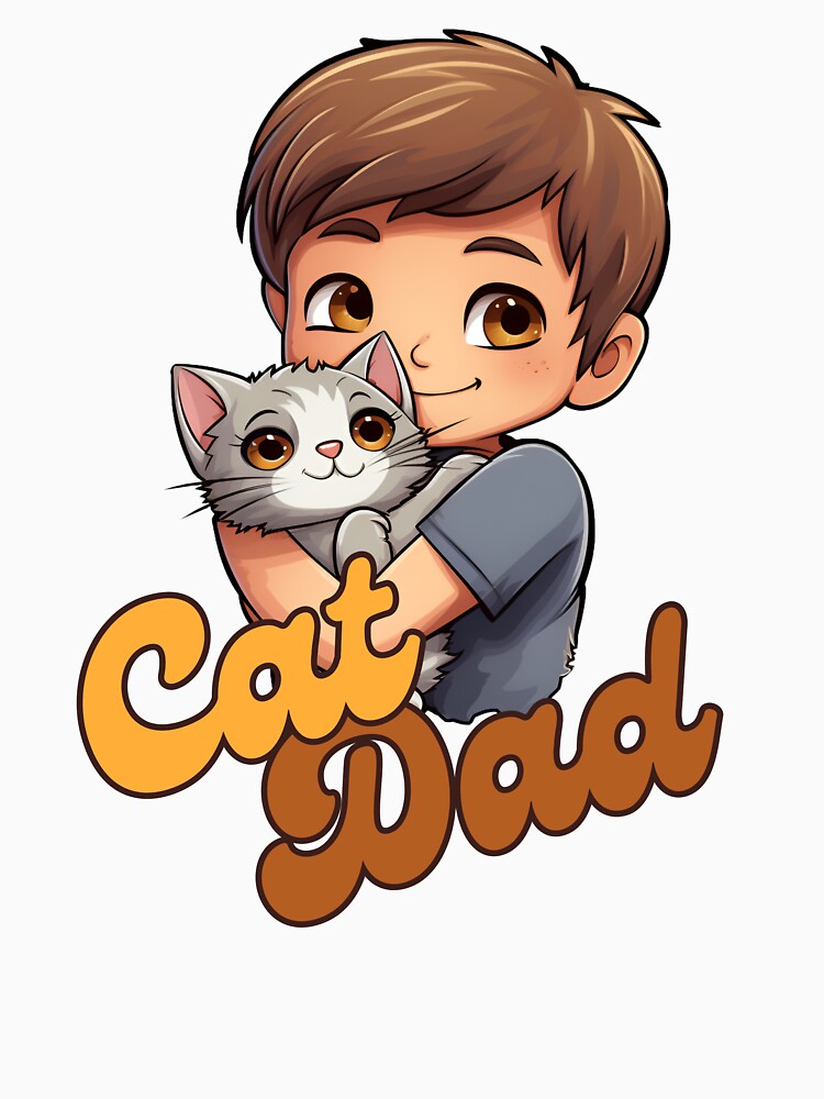 Cat Dad cartoon graphic by blue-smoke