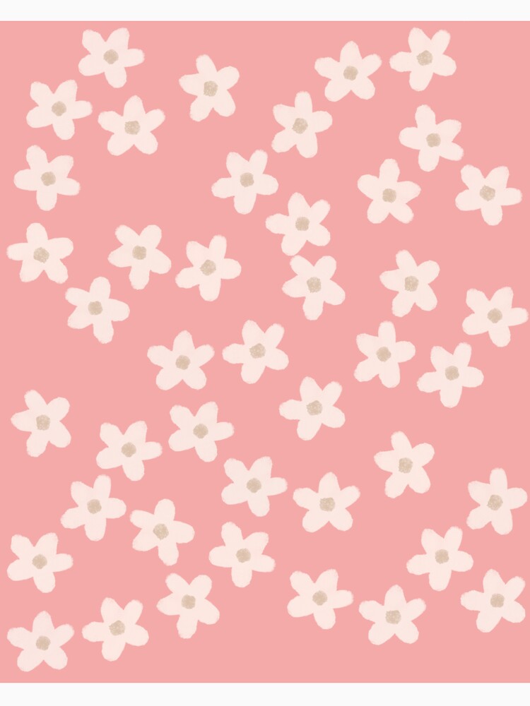 Spring Floral Daisy Print in Pastel Pink by WildeandCo
