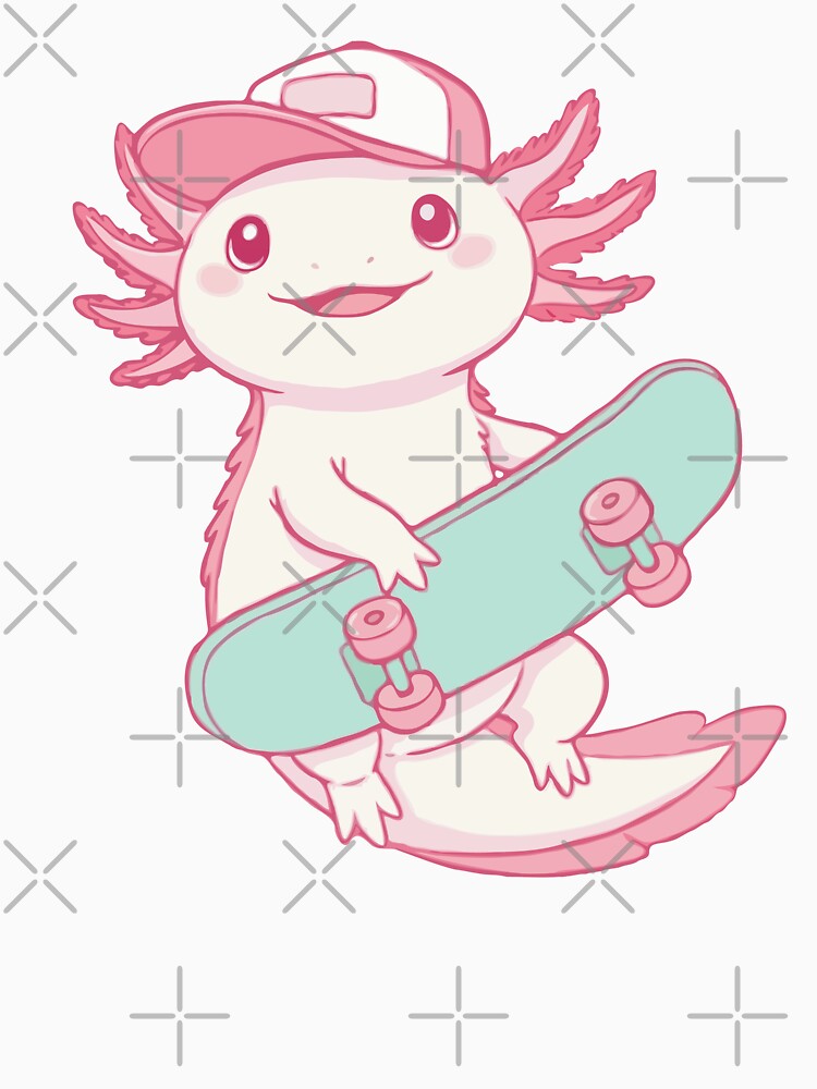 Axolotl Skater by Gkinoki