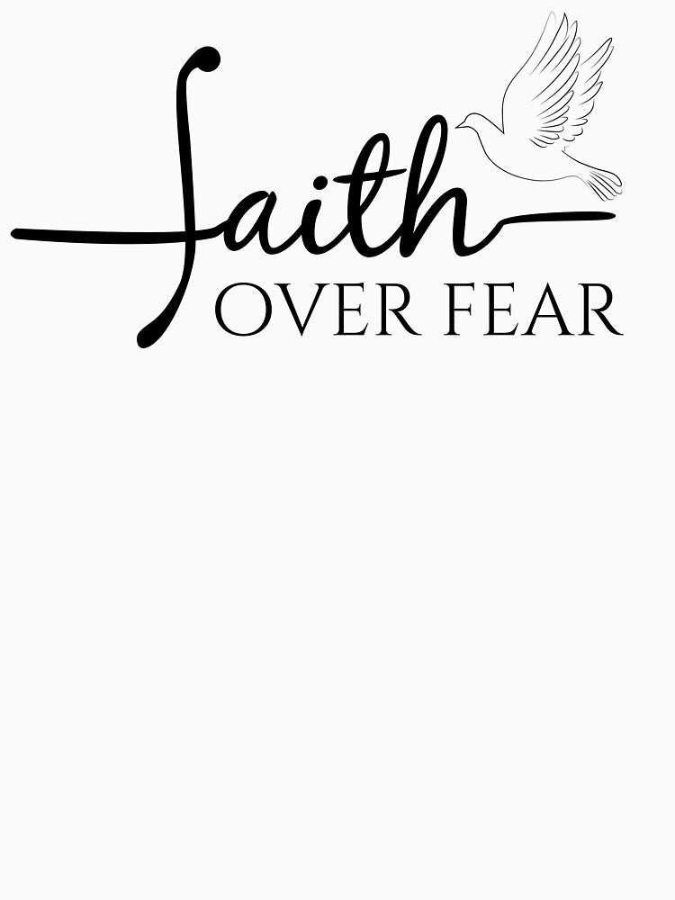 Faith Over Fear Faith Based Quote Gift For Christians by CCKimShop
