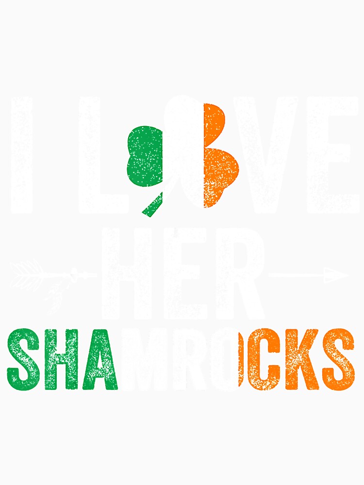 I Love Her Shamrocks Patrick's Day Couple Matching by WanitaDesign
