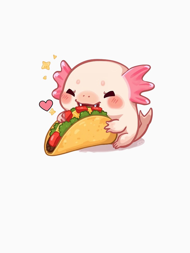 Cute Axolotl Eating a Taco by Pikalot