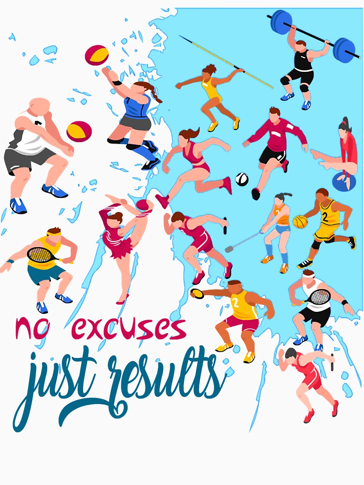 Copie de Copie de Copie de no excuses just results Classic T-Shirt by hung1111