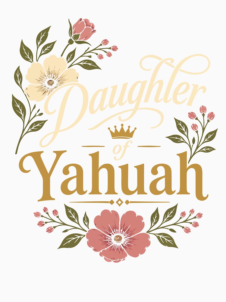 Daughter of Yahuah Floral Faith Set Apart Woman Spiritual Gift by kiralynstration