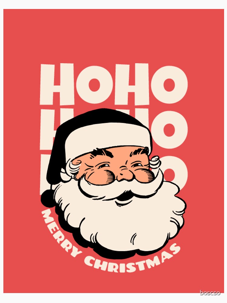 Retro Vintage Pink Santa Claus Christmas by boscso