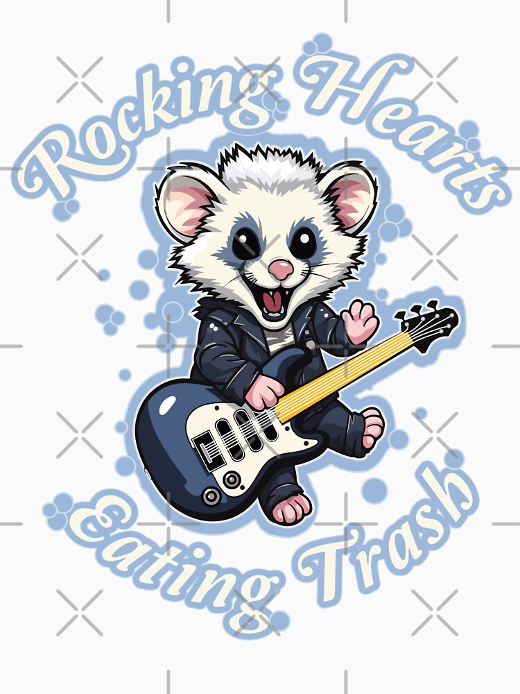 Rocking Hearts and Eating Trash Possum Punk by TheFoxyWolfShop