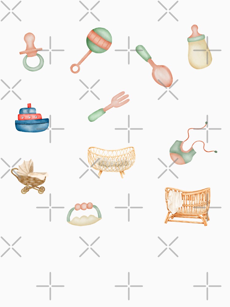 Watercolor Baby Toys and Accessories by silviaol