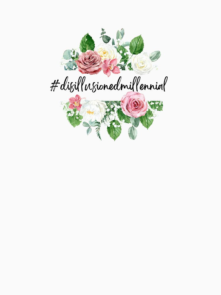Disillusioned Millennial pink floral by Mermama-House