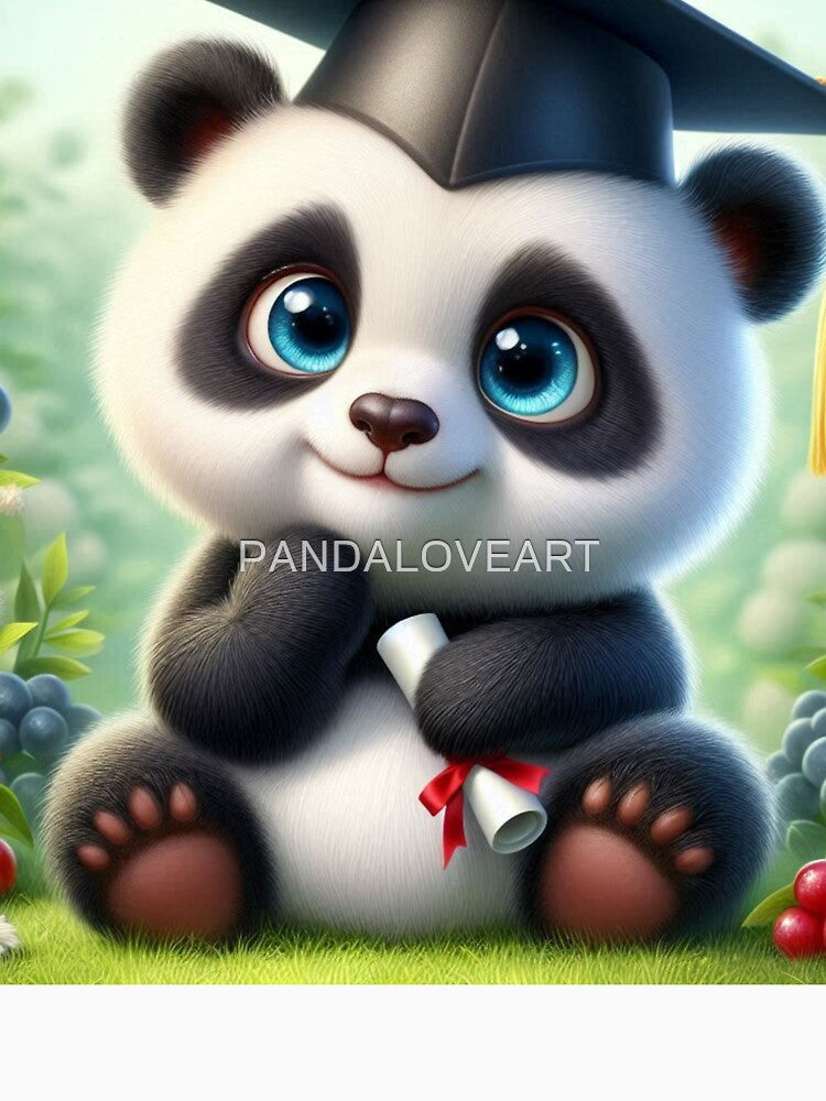 Cute Graduate Panda 1 by PANDALOVEART