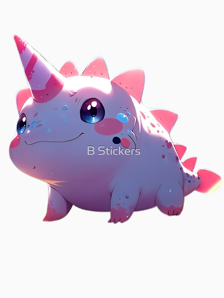 Cute Kawaii Anime Axolotl in Party Hat Sticker - Pastel Pet Decal for Laptop & Water Bottle by B Stickers