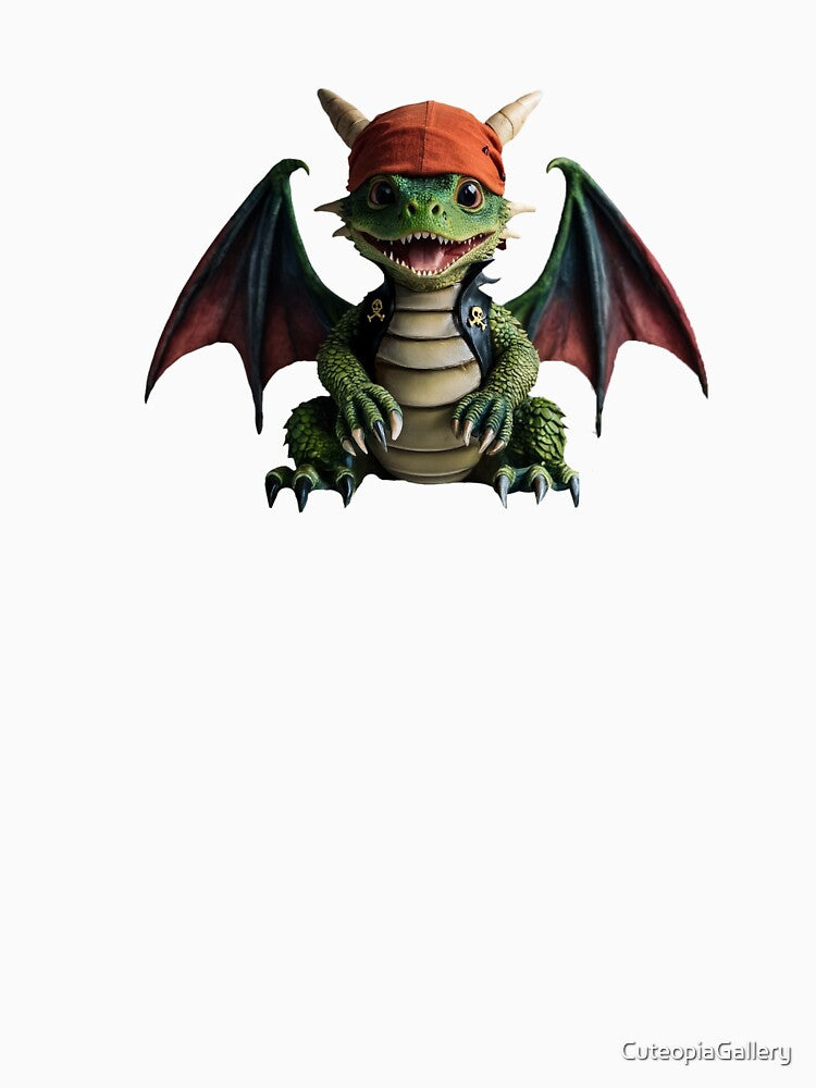 Pirate Baby Dragon Ready for Adventure by CuteopiaGallery