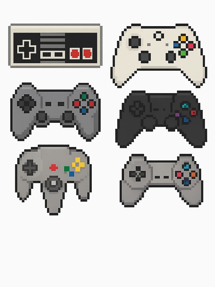 Retro 8-Bit Video Game Controller Pixel Art by Beezy-Kneez