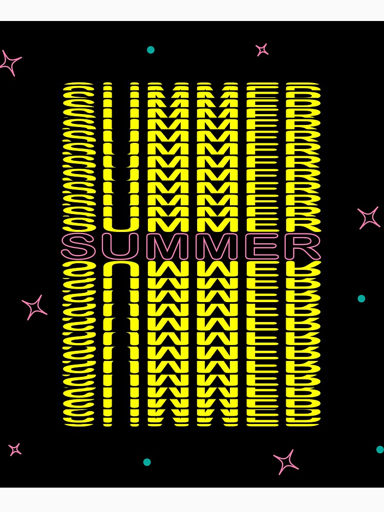 3d summer calligraphic background, background with stars, hand drawn summer lettering by SabinArt