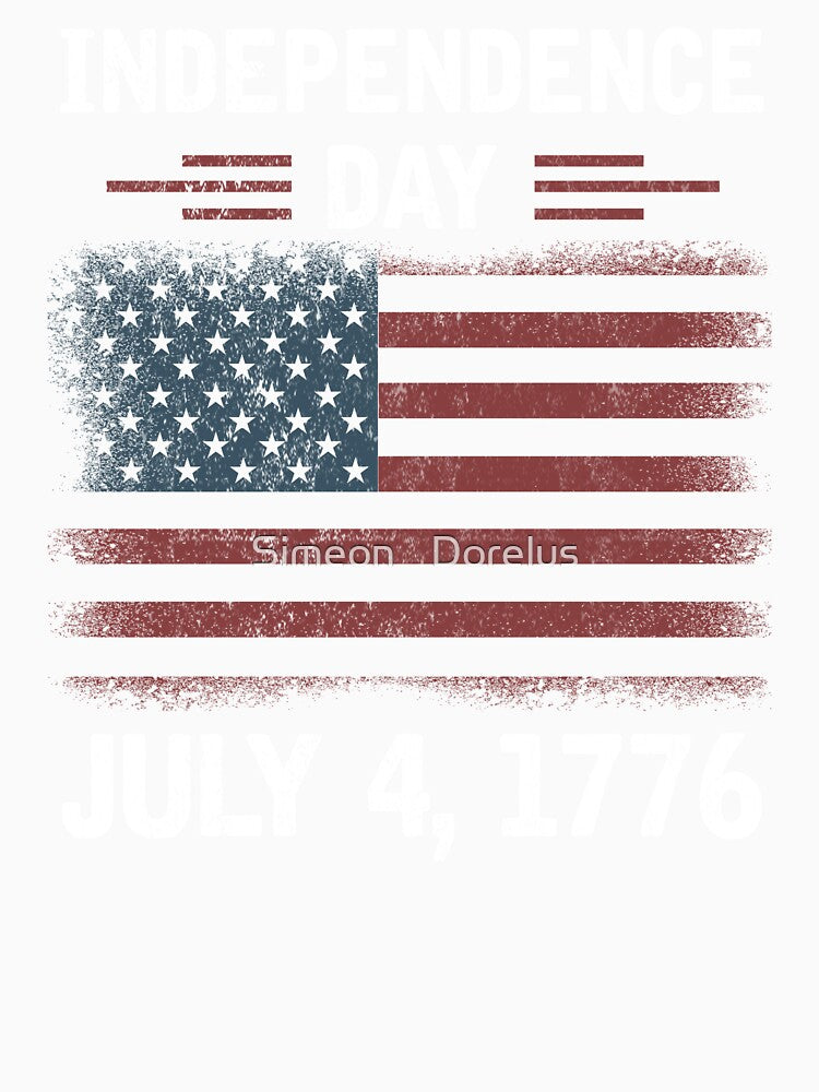 Independence Day July 4 1776 Fourth of July American Flag Patriot Forever Apparel by Simeon	 Dorelus