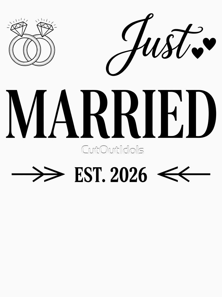 Couple Newlywed Bride and Groom Wedding - Just Married 2026 by CutOutIdols