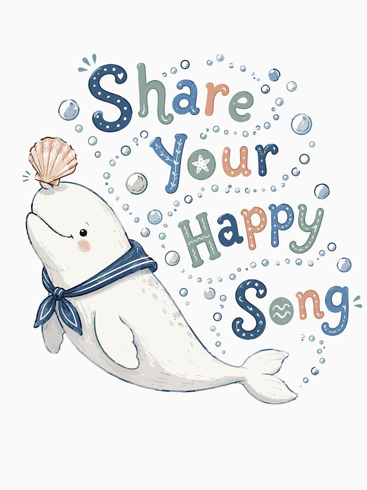 Bubble Singer - Cute Beluga Whale by bapupa
