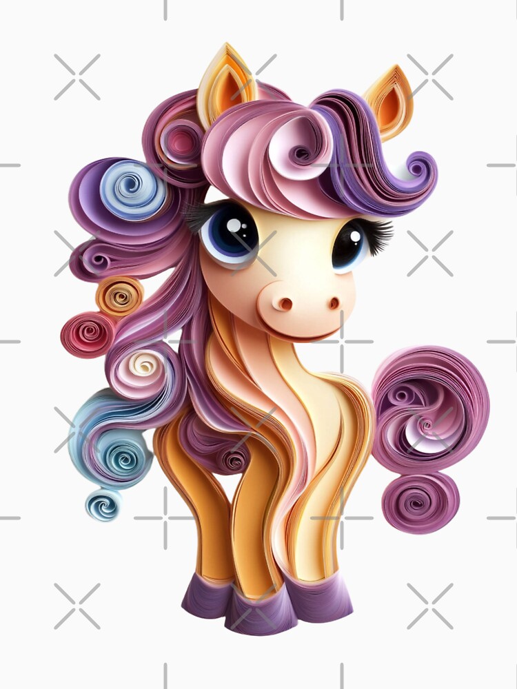 Cute Kawaii Horse by PrintsByFrank