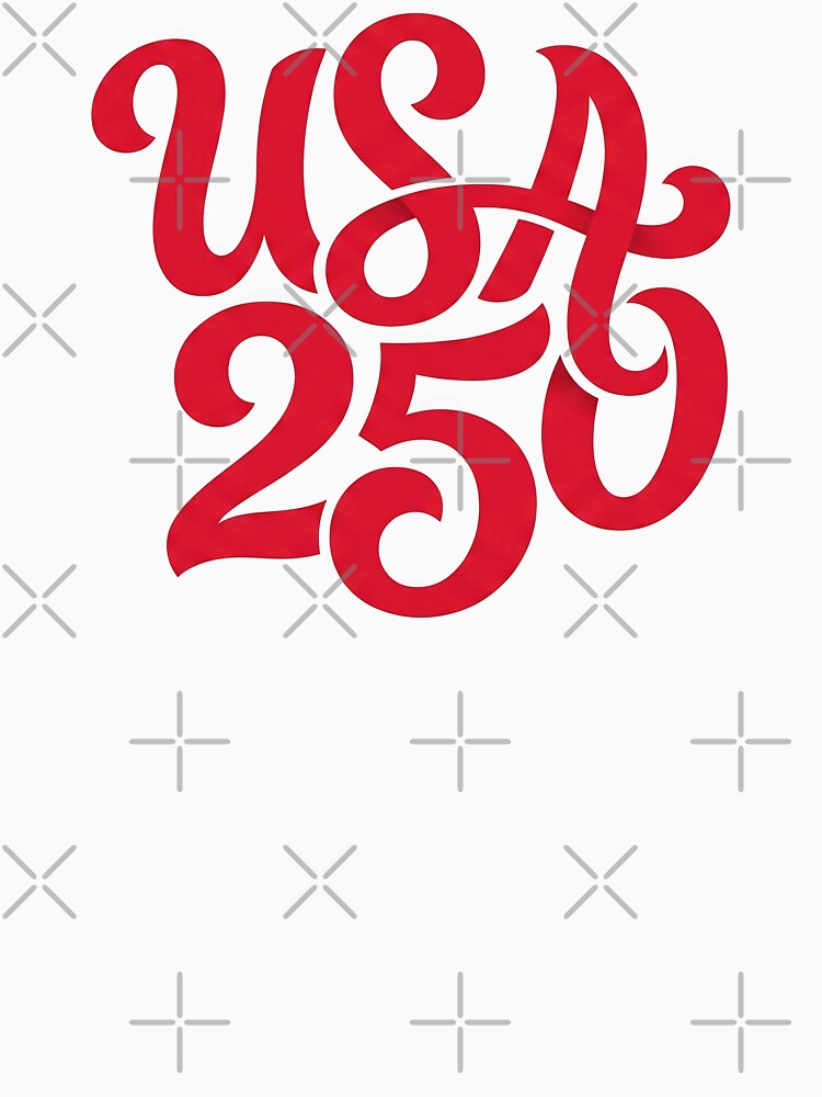 USA 250th Anniversary Semiquincentennial Commemorative 4th of July Red Script 1776-2026 Freedom by Cozy-Old-Pub