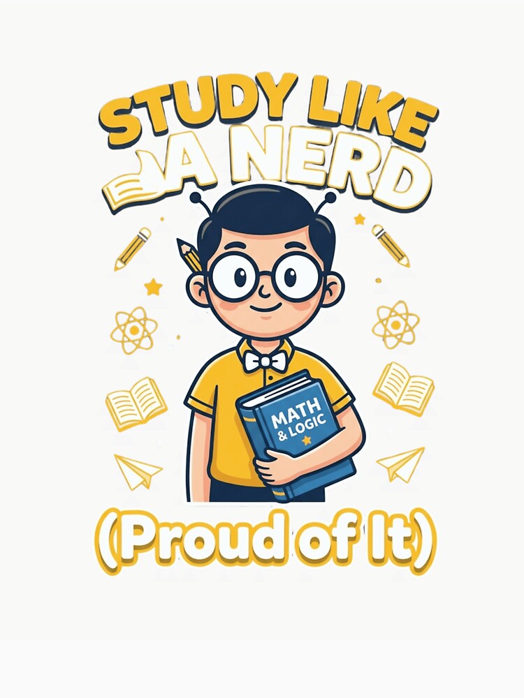 Study Like a Nerd Funny Nerd Student by Amr Darwish Graphic designer