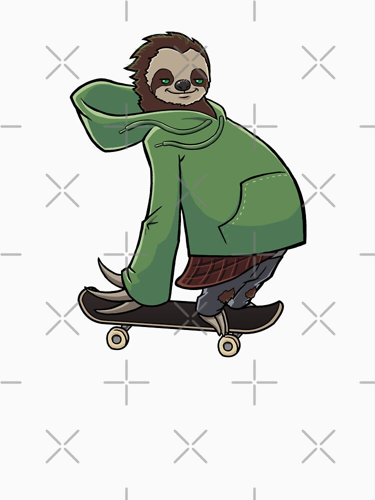 Sloth on a Skateboard by jonmlam