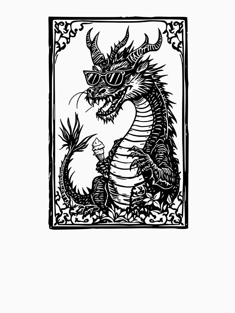 Cool Dragon Eating Ice Cream by YV Designs & Stuff